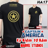 Áo Thun T-Shirt Captain American Phiên Bản Kỷ Niệm 10 Năm Marvel Studios 2019