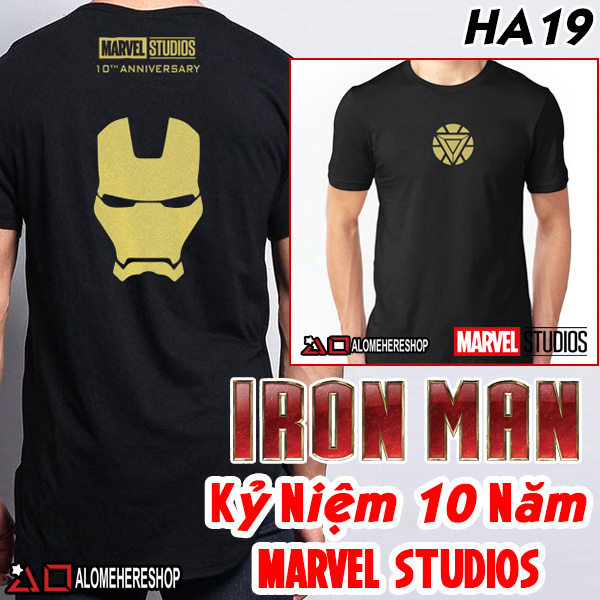 Áo Thun T-Shirt Iron Man Phiên Bản Kỷ Niệm 10 Năm Marvel Studios 2019