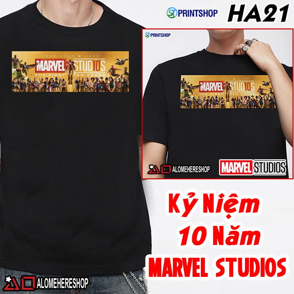 Áo Thun T-Shirt Phiên Bản Phe Thiện Kỷ Niệm 10 Năm Marvel Studios 2019