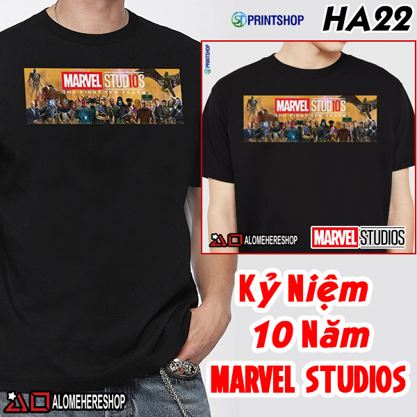 Áo Thun T-Shirt Phiên Bản Phe Ác Kỷ Niệm 10 Năm Marvel Studios 2019