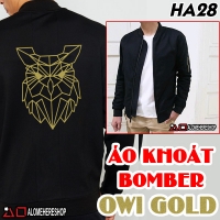 Áo Khoác Bomber Biểu Tượng Cú Vọ OWL Gold Siêu Chất