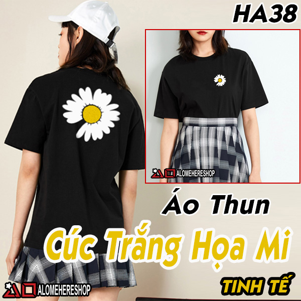 Áo Thun T-Shirt Hoa Cúc Trắng Họa Mi Siêu Hot 2020 Tinh Tế Sang Trọng Cực Chất