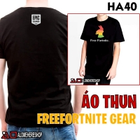 Áo Thun T-Shirt Fan Boy Free Fornite Màu Đen - Trắng