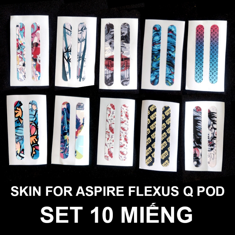 Decal dán cho Aspire Flexus Q Pod Kit Bộ 10 Miếng