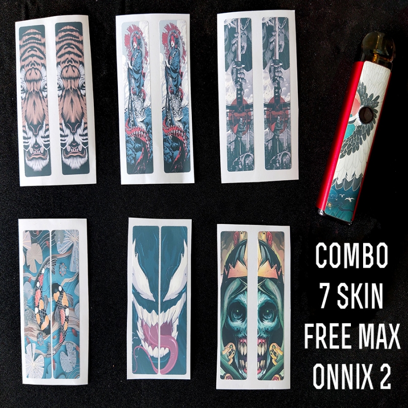 Decal dán cho Freemax Onnix 2 15W Pod Kit Bộ 7 Miếng
